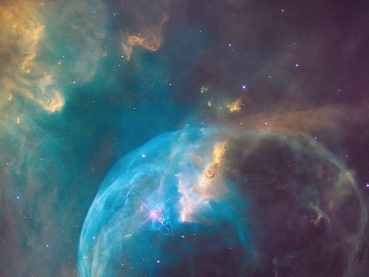 A Hubble Űrteleszkóp felvétele egy hatalmas, léggömbszerű buborékról