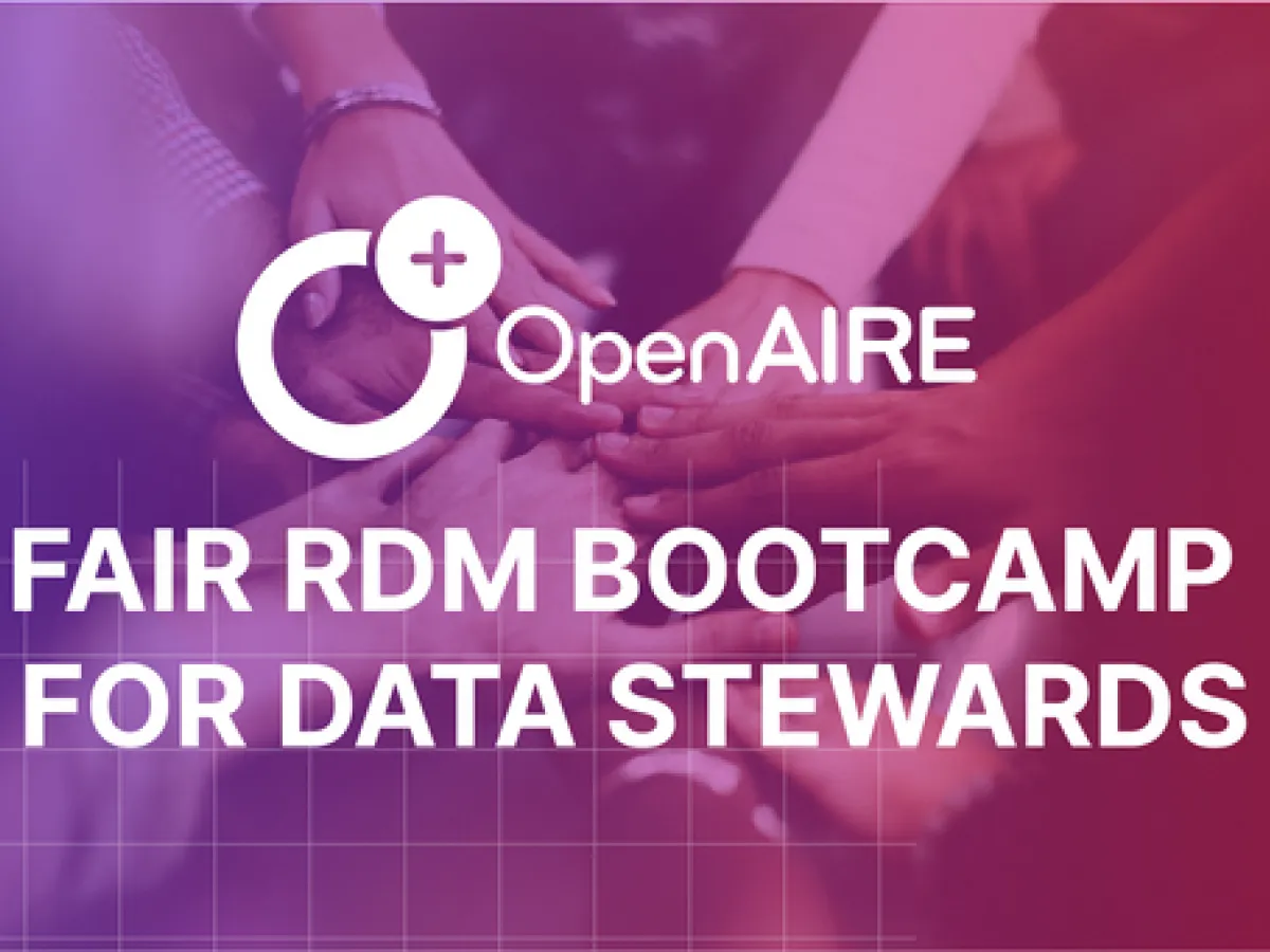 OpenAIRE logo és a háttérben kezek